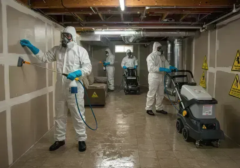 Basement Moisture Removal and Structural Drying process in Pueblo West, CO